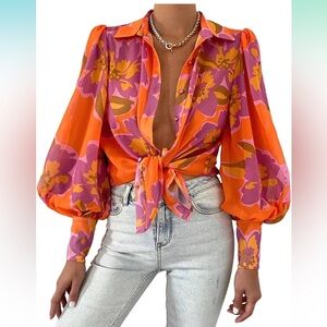Woman fashion button down